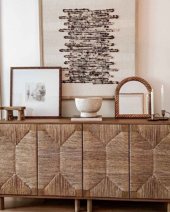 14” x 16” Textured Wood Mirror - Wichita Home Outlet