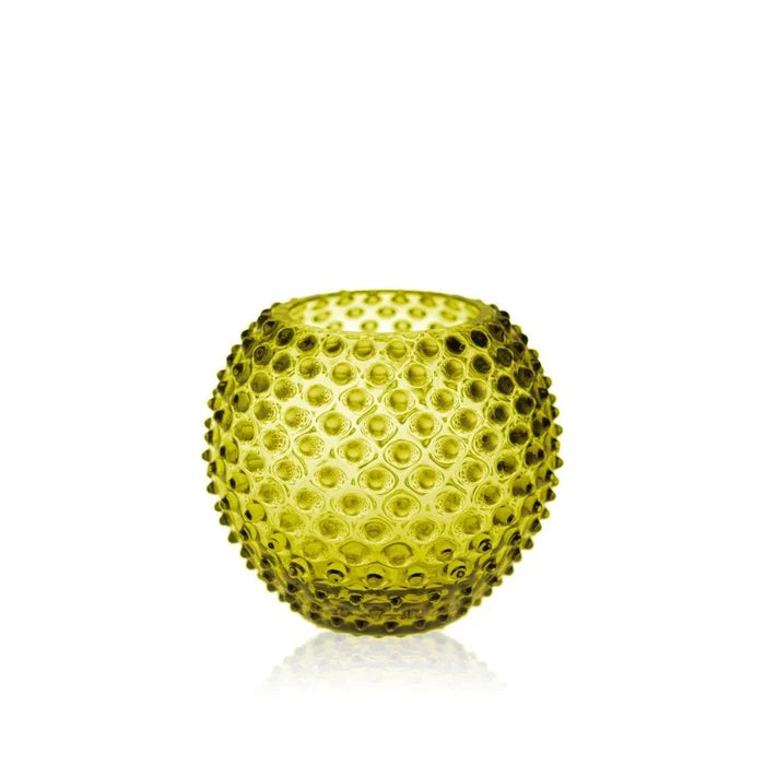 Hobnail Round Vase 6" - Bonsai Green