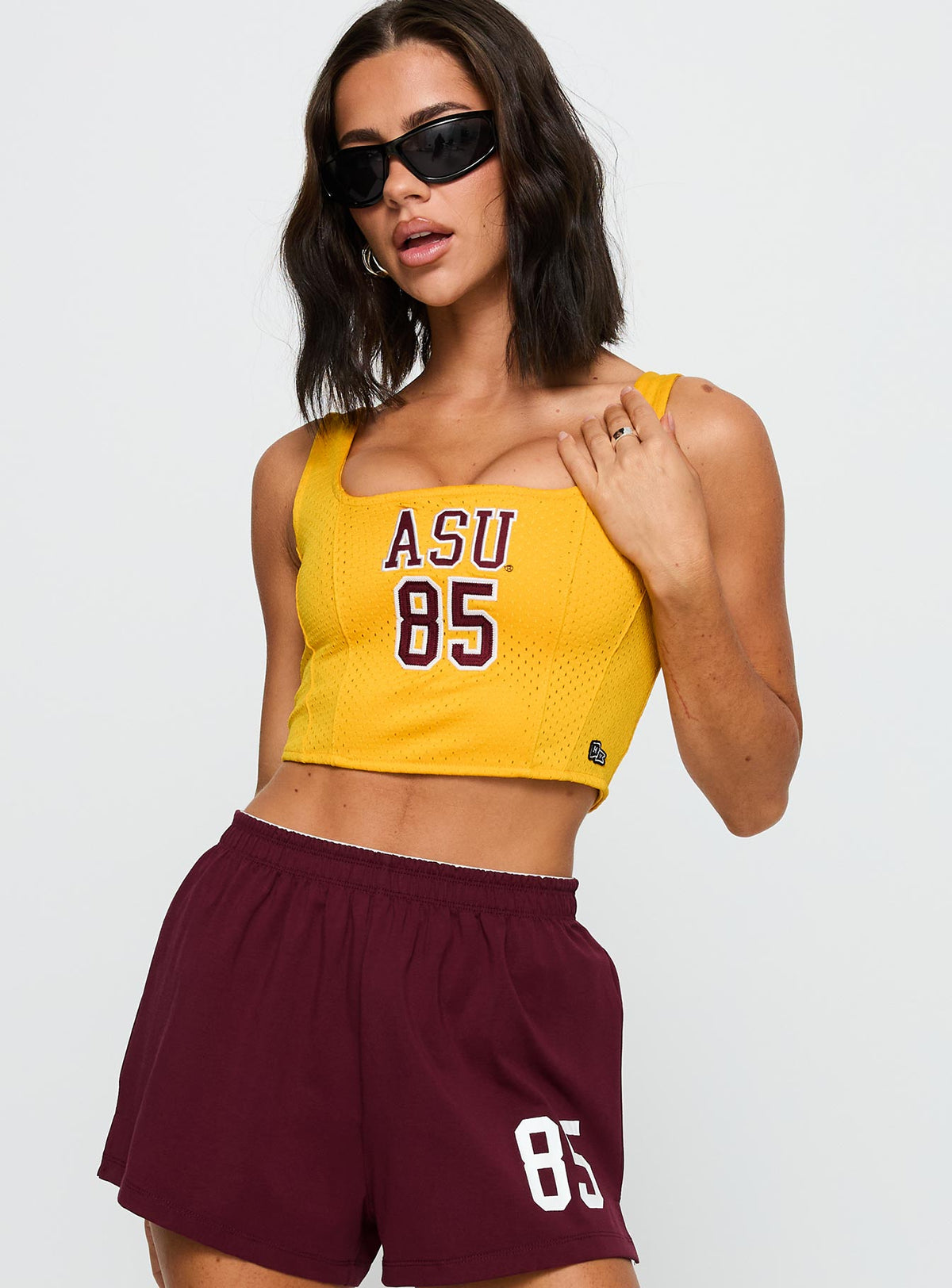 ASU Jersey Corset Top Gold