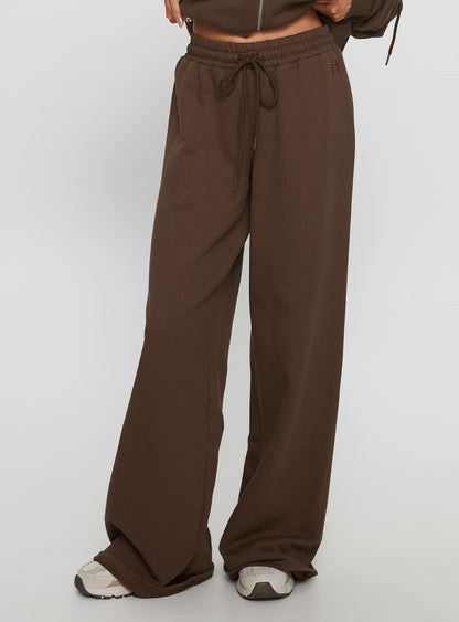 All Day Straight Leg Sweatpants Chocolate Brown