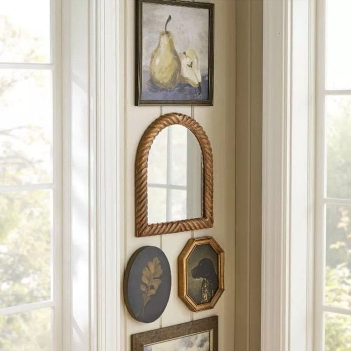 14” x 16” Textured Wood Mirror - Wichita Home Outlet