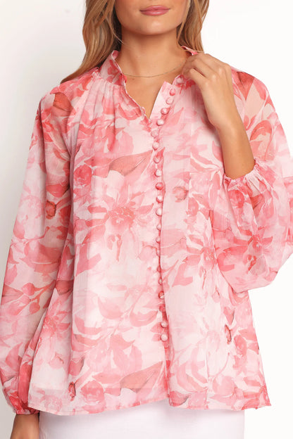 Marni Top - Pink Floral