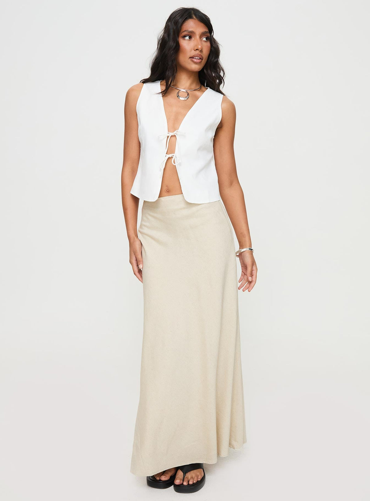 All In Maxi Skirt Beige