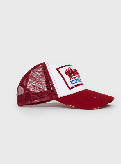 Adventures Trucker Hat Burgundy