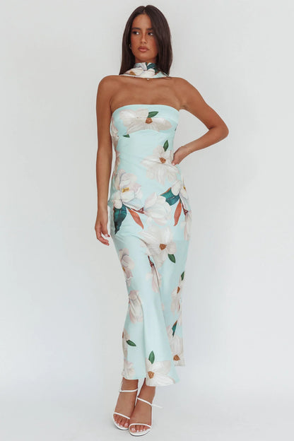 Damsel Reverse Halter Maxi Dress Magnolia Mint