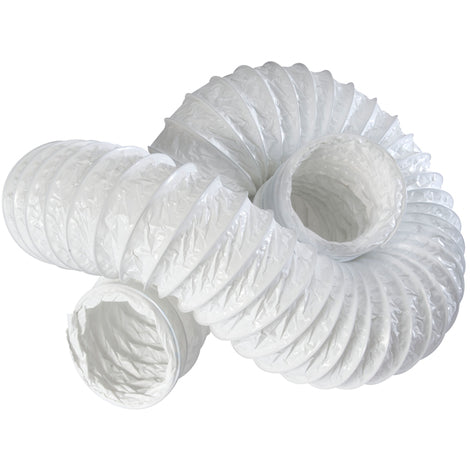 4" 102mm White PVC Ducting - 3 Metres