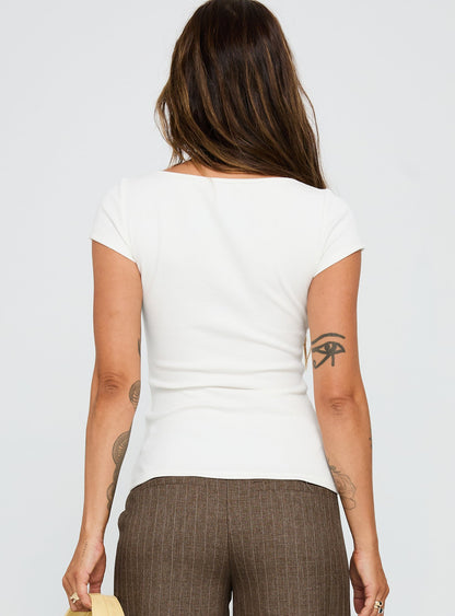 Baseline Scoop Tee White