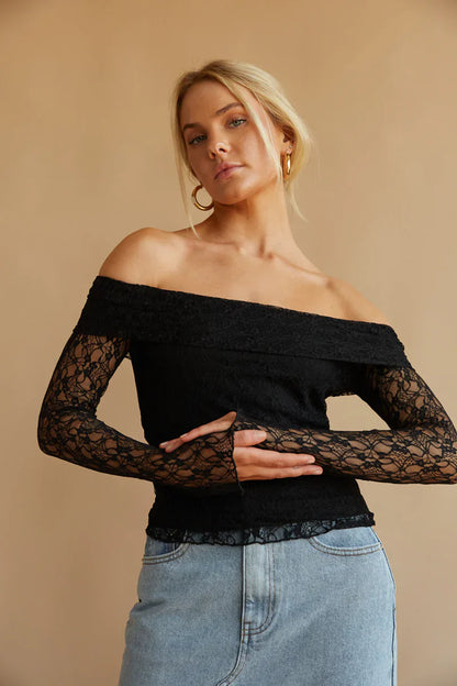Collette Lace Long Sleeve Top