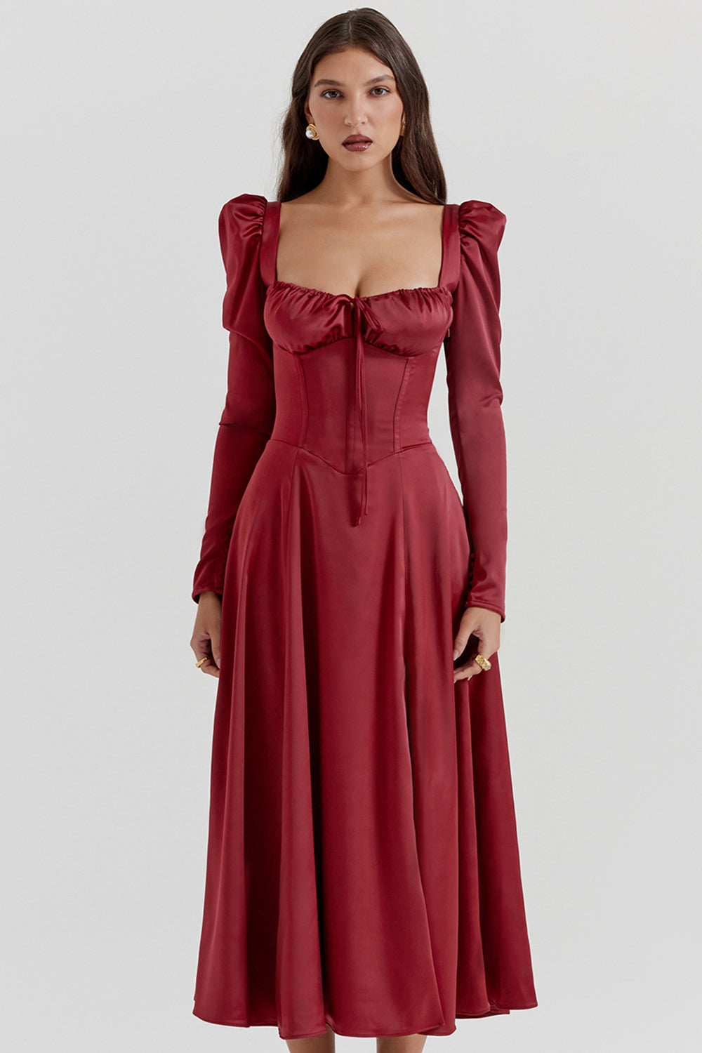 ruby corset midi dress