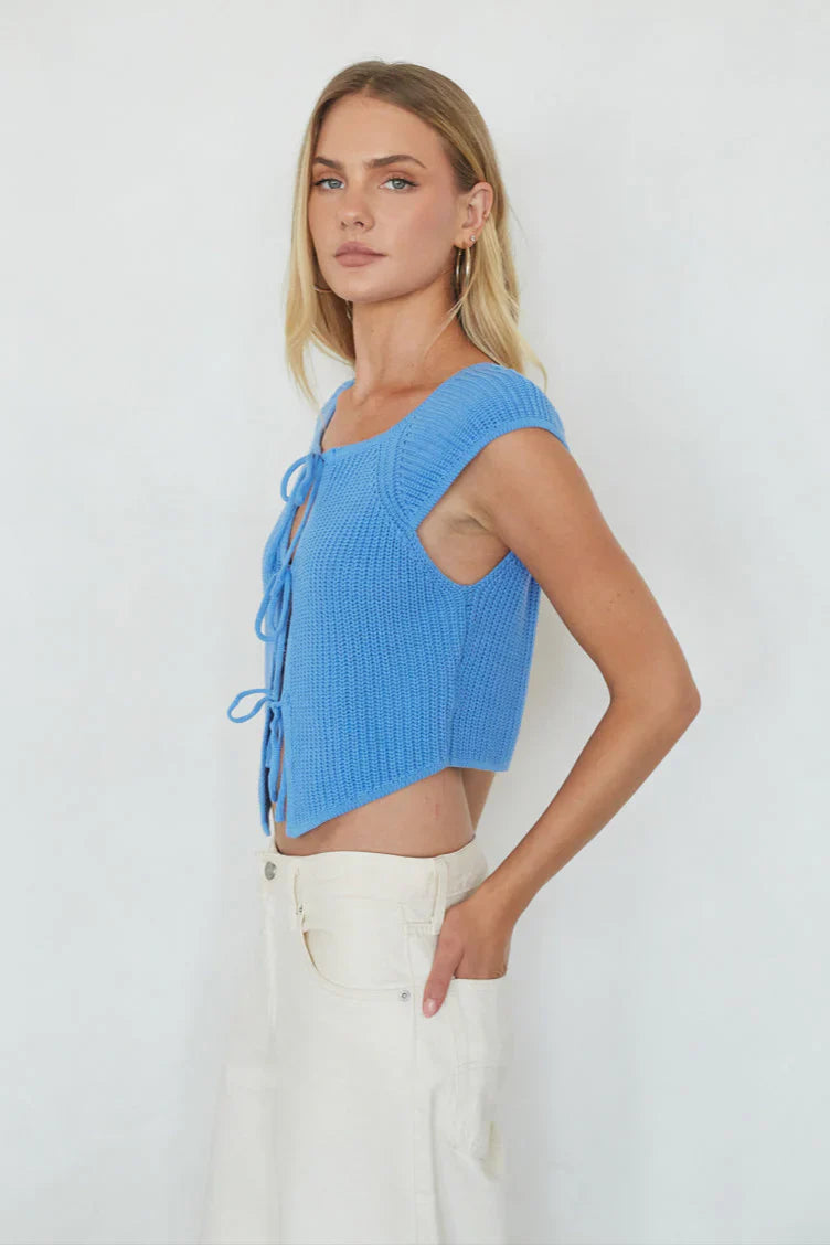 Bettina Front Tie Knit Top