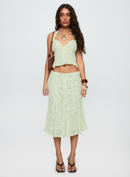 Aspyn Halter Top Sage