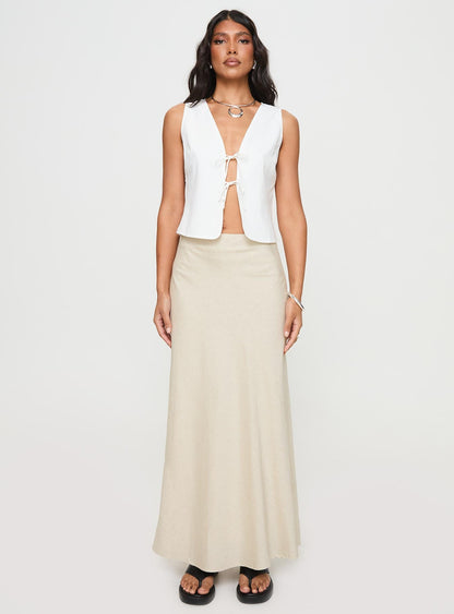 All In Maxi Skirt Beige