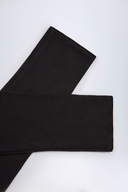 High Neck Long Sleeve Jumpsuit in Black