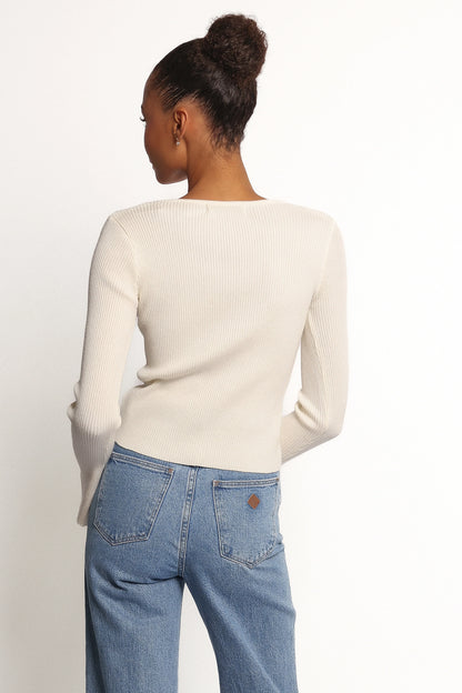 Rosienna Knit Top - Cream