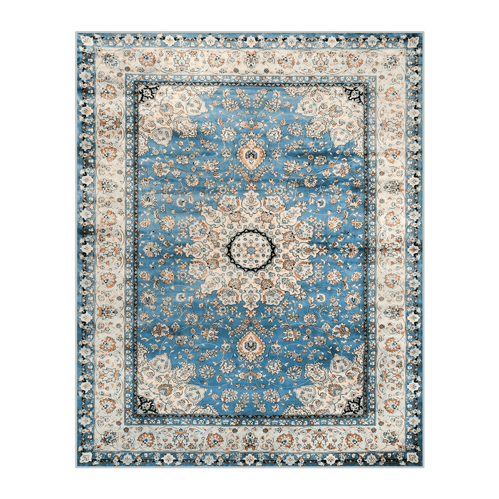 8'x10' Washable Vintage Area Rug - Blue - Wichita Home Outlet