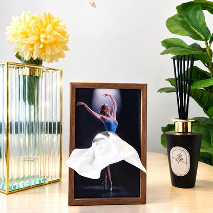 Ballet Dancer Wooden Tissue Box Holder