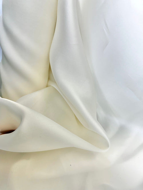 Silk Organza Satin Face - Ivory