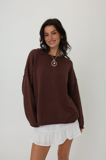 Autumn Breeze Sweater in Brown