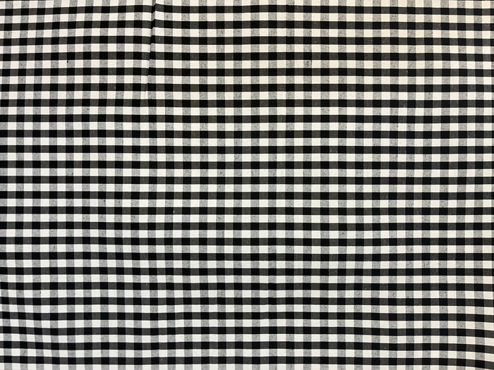 Gingham Poly Cotton - Black & White
