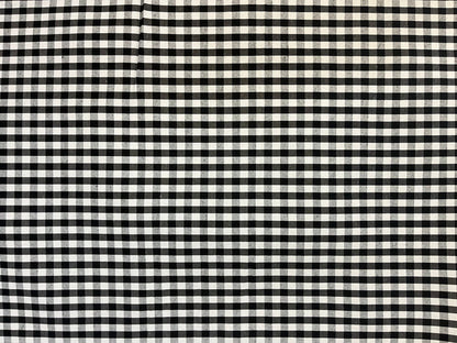 Gingham Poly Cotton - Black & White
