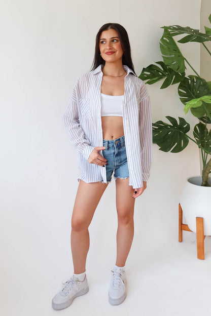 Coastlines Button Down
