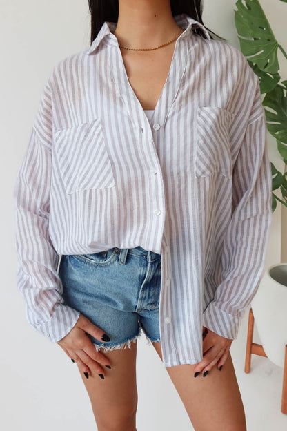 Coastlines Button Down