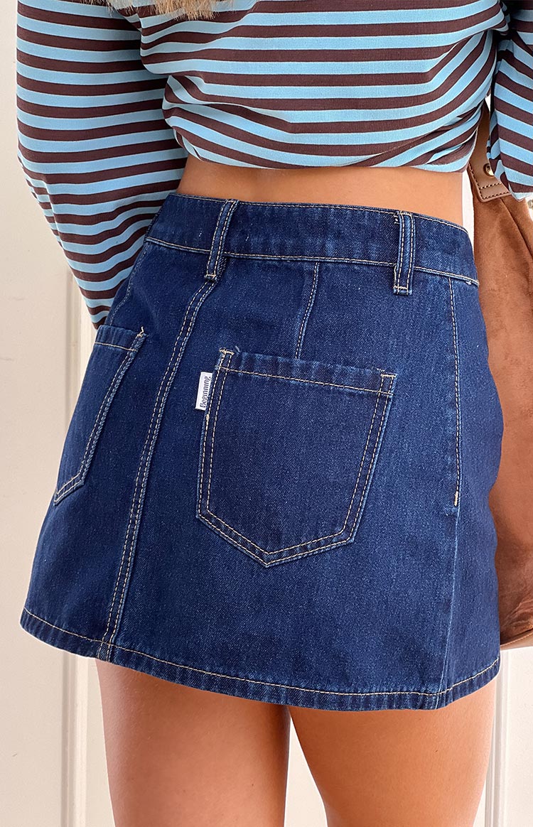 Penny Dark Denim Mini Skirt