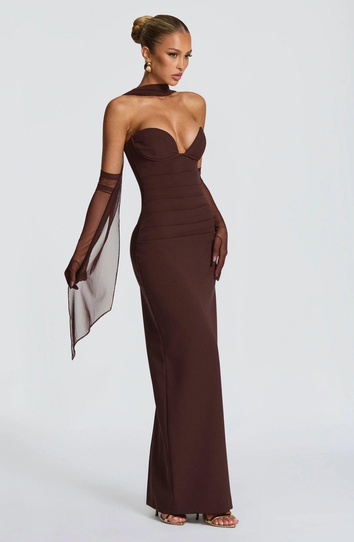 Lindsey Maxi Dress - Plum Brown