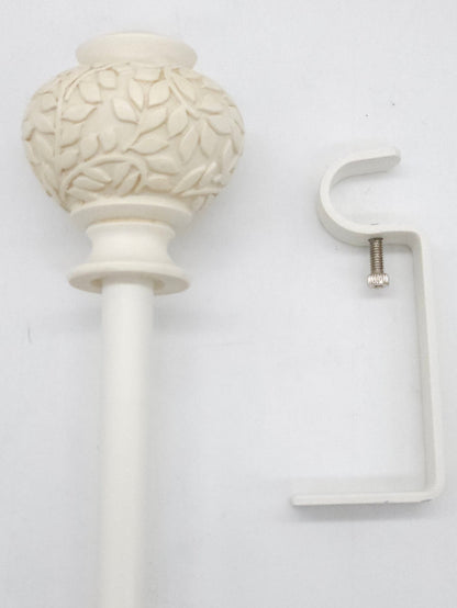 Arbor Adjustable Curtain Rod - Antique White (Two Sizes Available) - Wichita Home Outlet