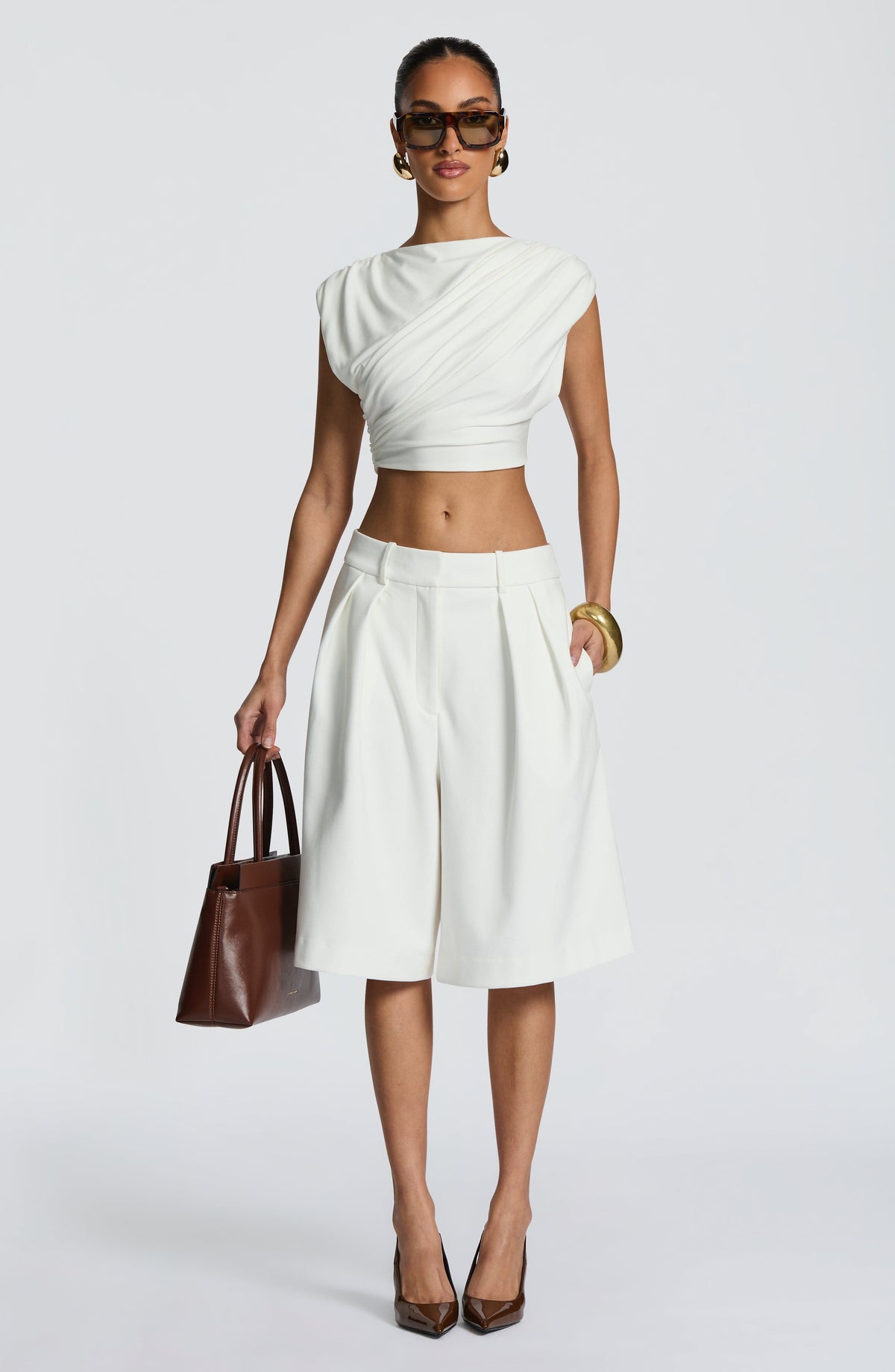 Ausra Bermuda Shorts - Ivory