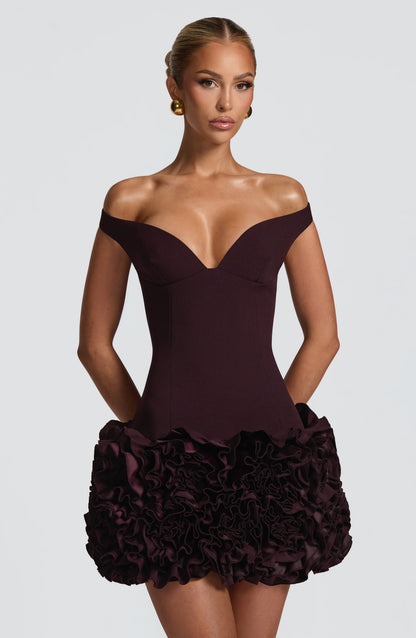 Aveta Mini Dress - Plum