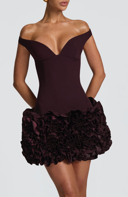 Aveta Mini Dress - Plum