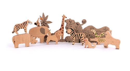 Bajo - Wild Animals Jungle Set of 11