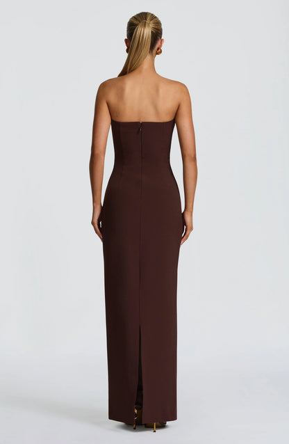 Lindsey Maxi Dress - Plum Brown