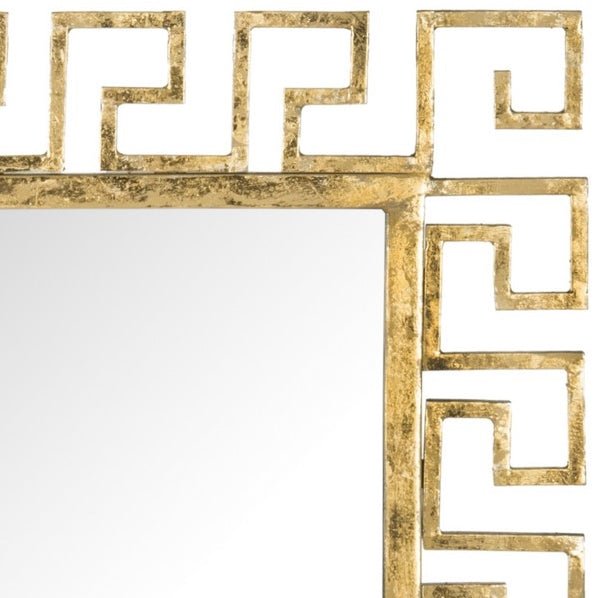 Calliope Greek Key Mirror - Gold - Wichita Home Outlet