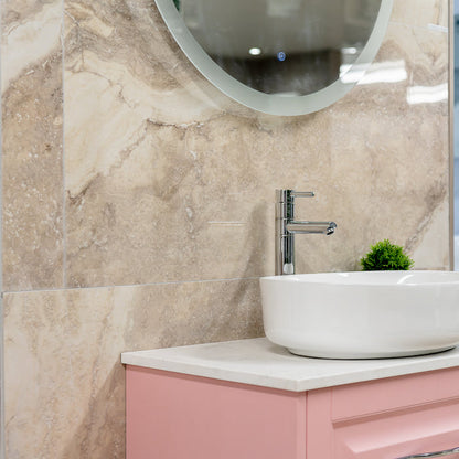 Caracalla Beige Polished 60 x 120cm Rectifed Porcelain Tile - 1.44sqm perbox