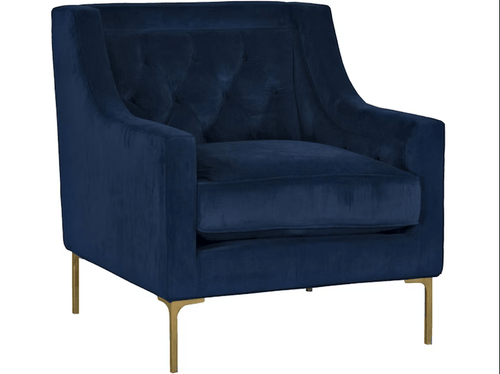 Classic Home Elara Club Chair Blue - Wichita Home Outlet