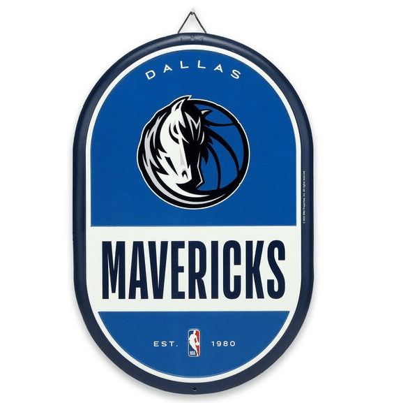 Dallas Mavericks Team Spirit Oval Metal Sign - Wichita Home Outlet
