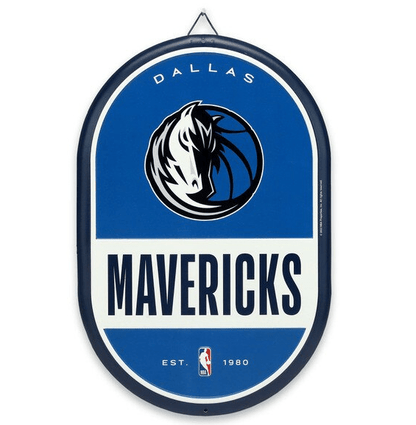 Dallas Mavericks Team Spirit Oval Metal Sign - Wichita Home Outlet