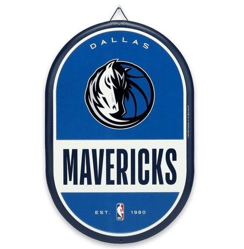 Dallas Mavericks Team Spirit Oval Metal Sign - Wichita Home Outlet