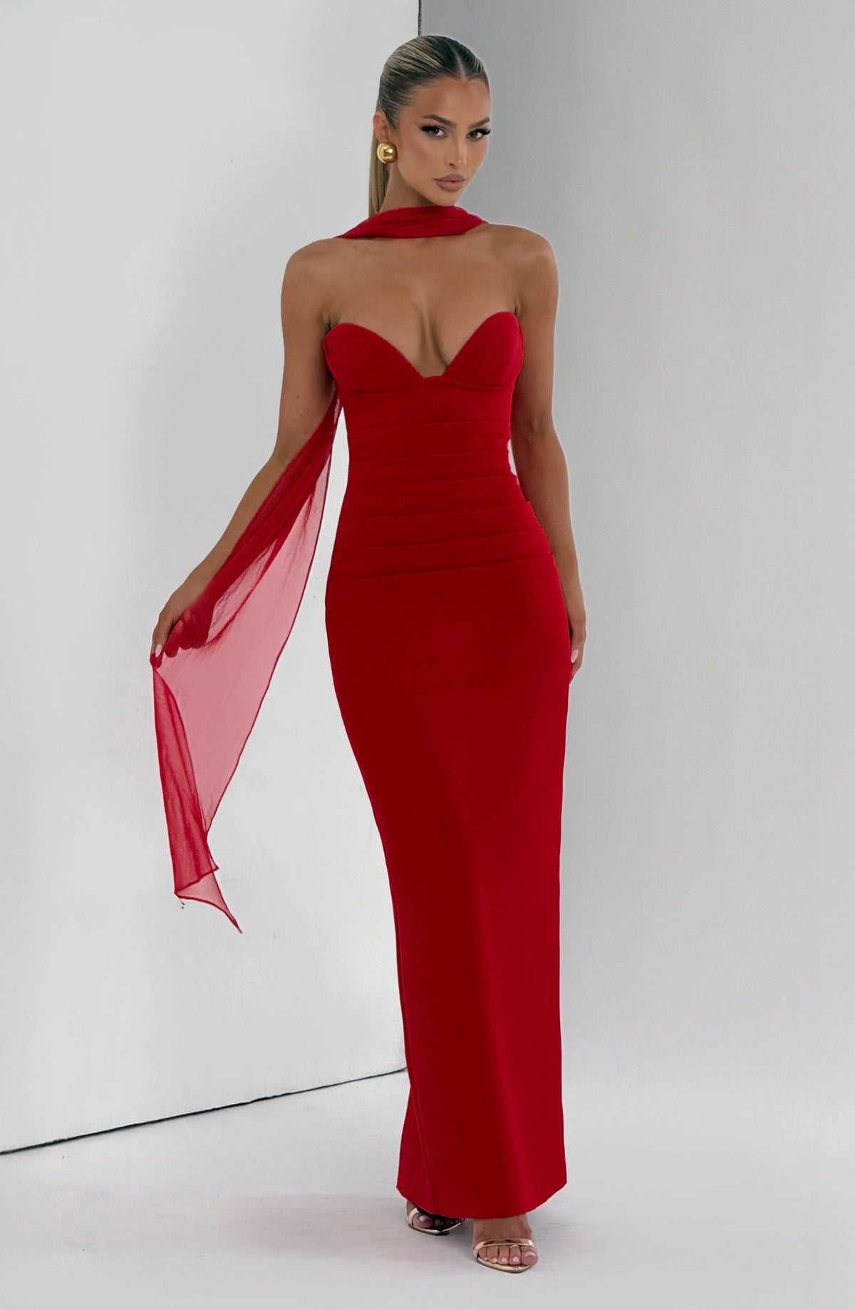 Lindsey Maxi Dress - Red