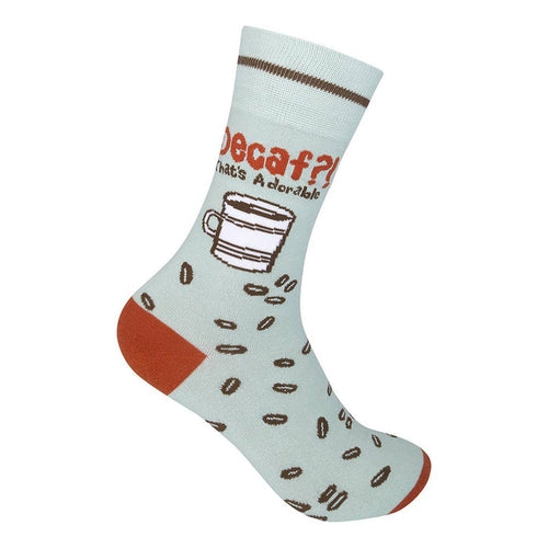 Decaf? That’S Adorable Coffee Socks - Closeout | Funatic - Wichita Home Outlet