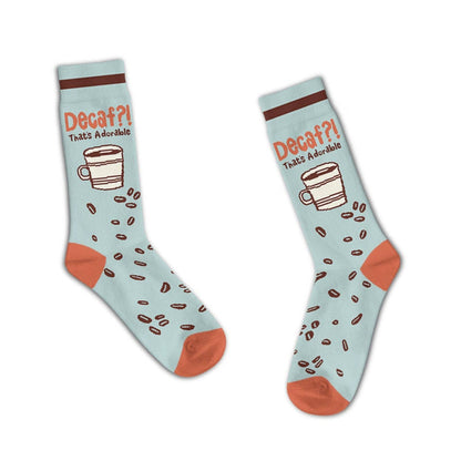 Decaf? That’S Adorable Coffee Socks - Closeout | Funatic - Wichita Home Outlet