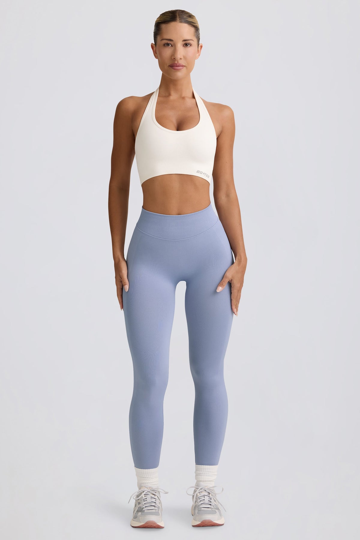 Define Luxe High-Waist Leggings in Blue Grey