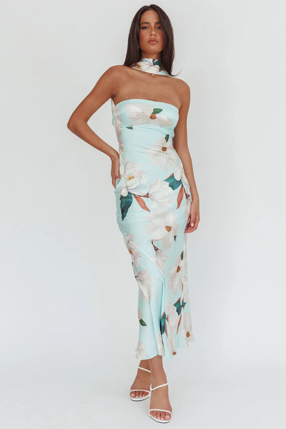 Damsel Reverse Halter Maxi Dress Magnolia Mint