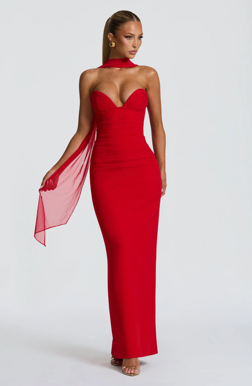 Lindsey Maxi Dress - Red
