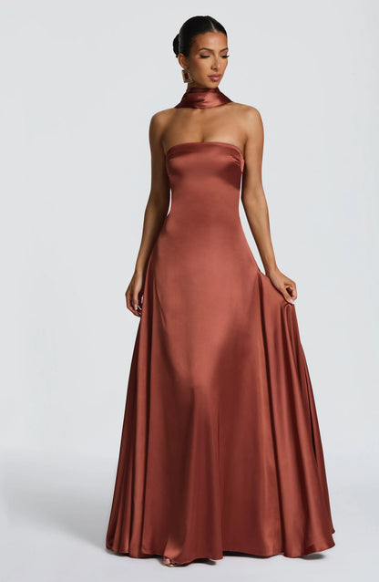 Morven Maxi Dress - Rust