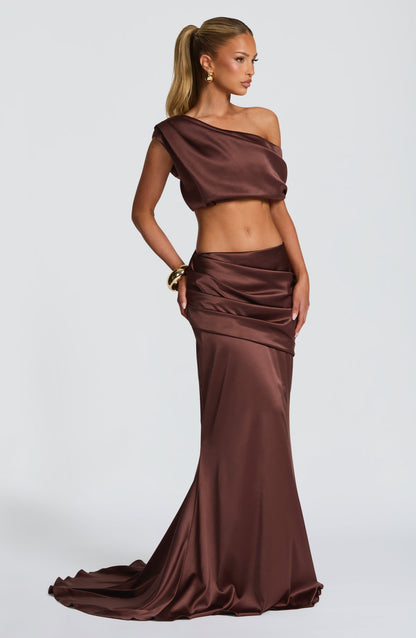 Edwina Top - Plum Brown