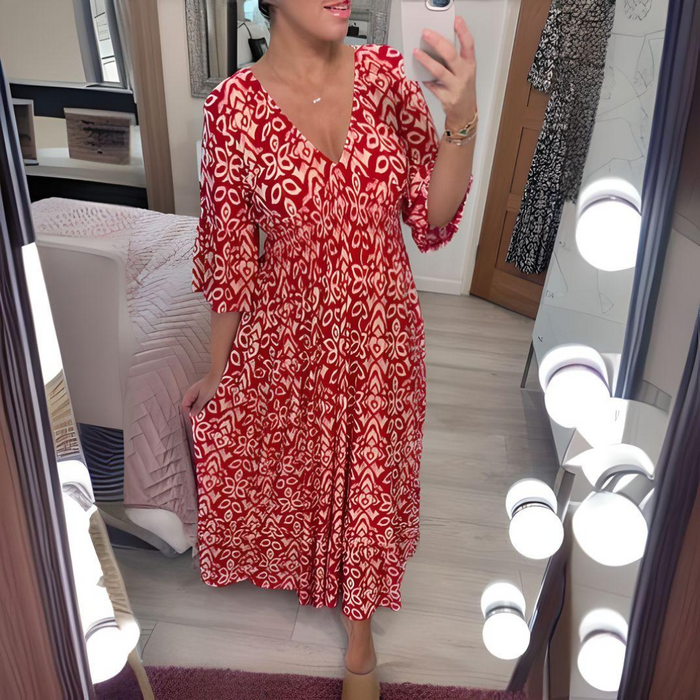 Emily - Boho Printed Dress