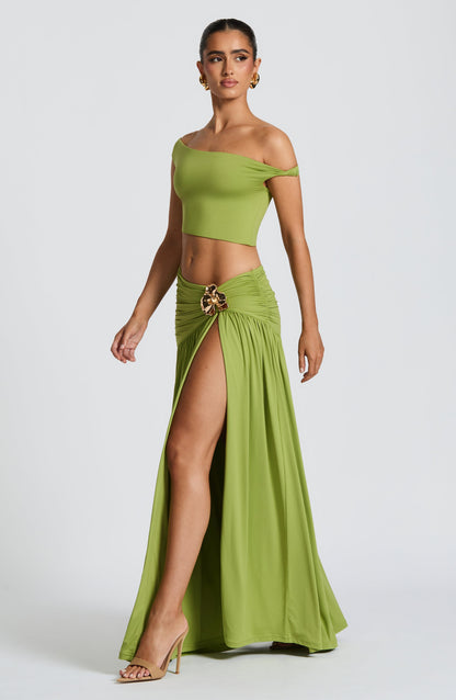 Saira Maxi Skirt - Olive